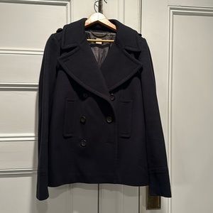 J Crew Women’s Wool Navy Pea Jacket, Size 8